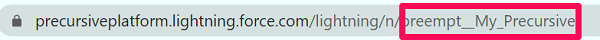My Precursive custom page URL.png