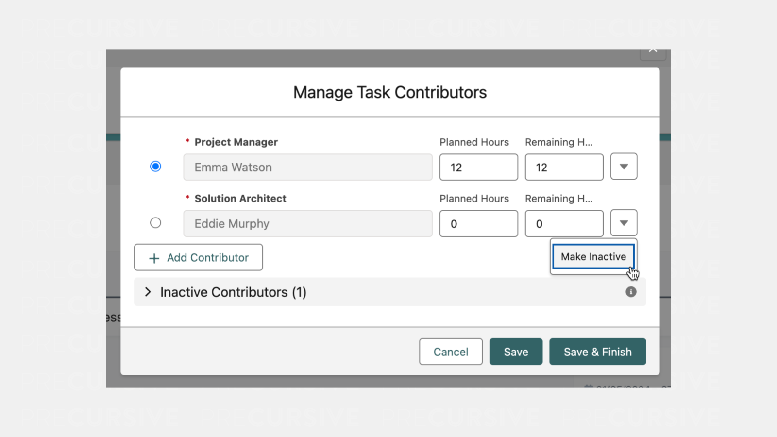 Make Task Contributor Inactive