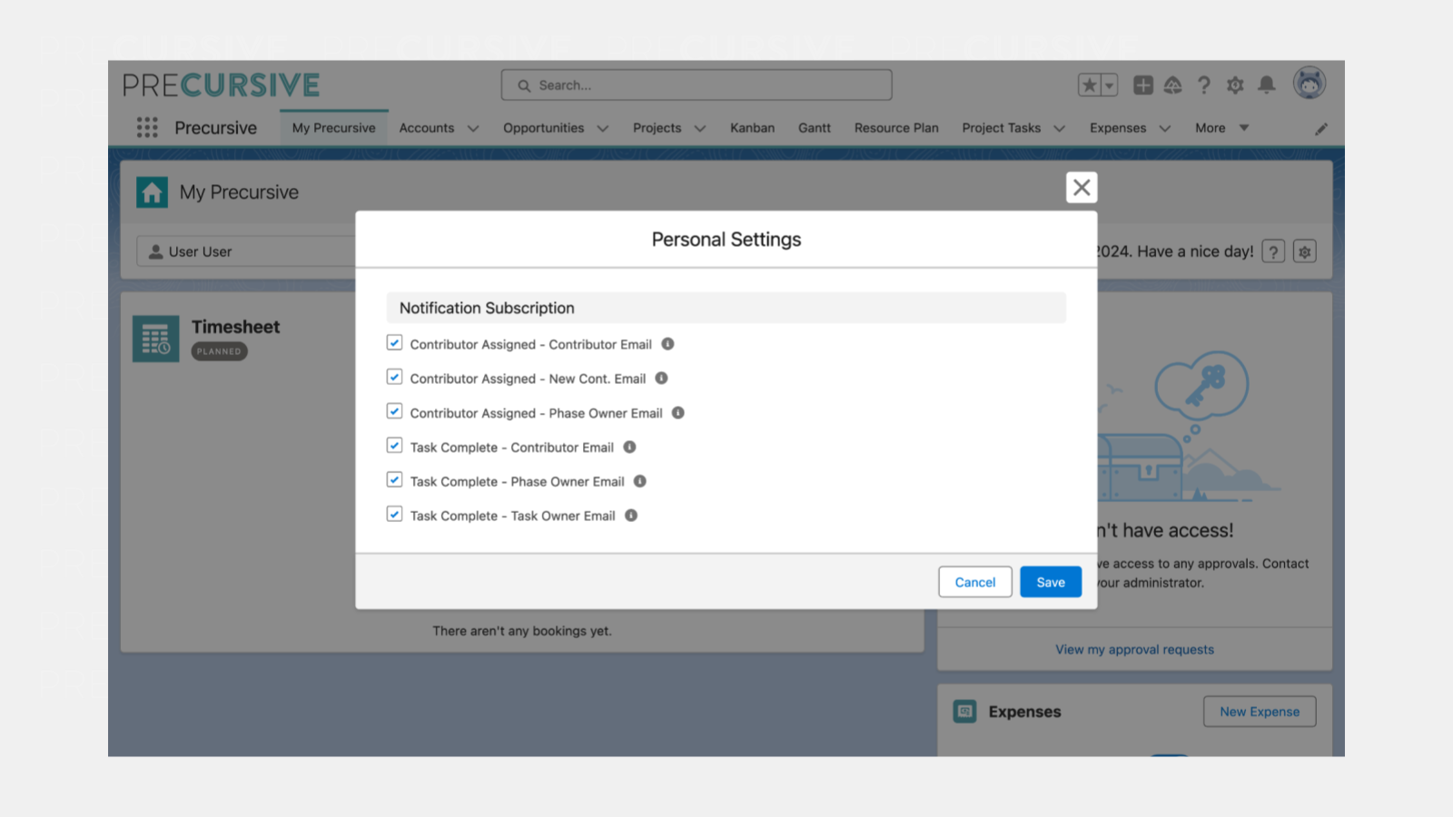 Manage My Notification Subscriptions