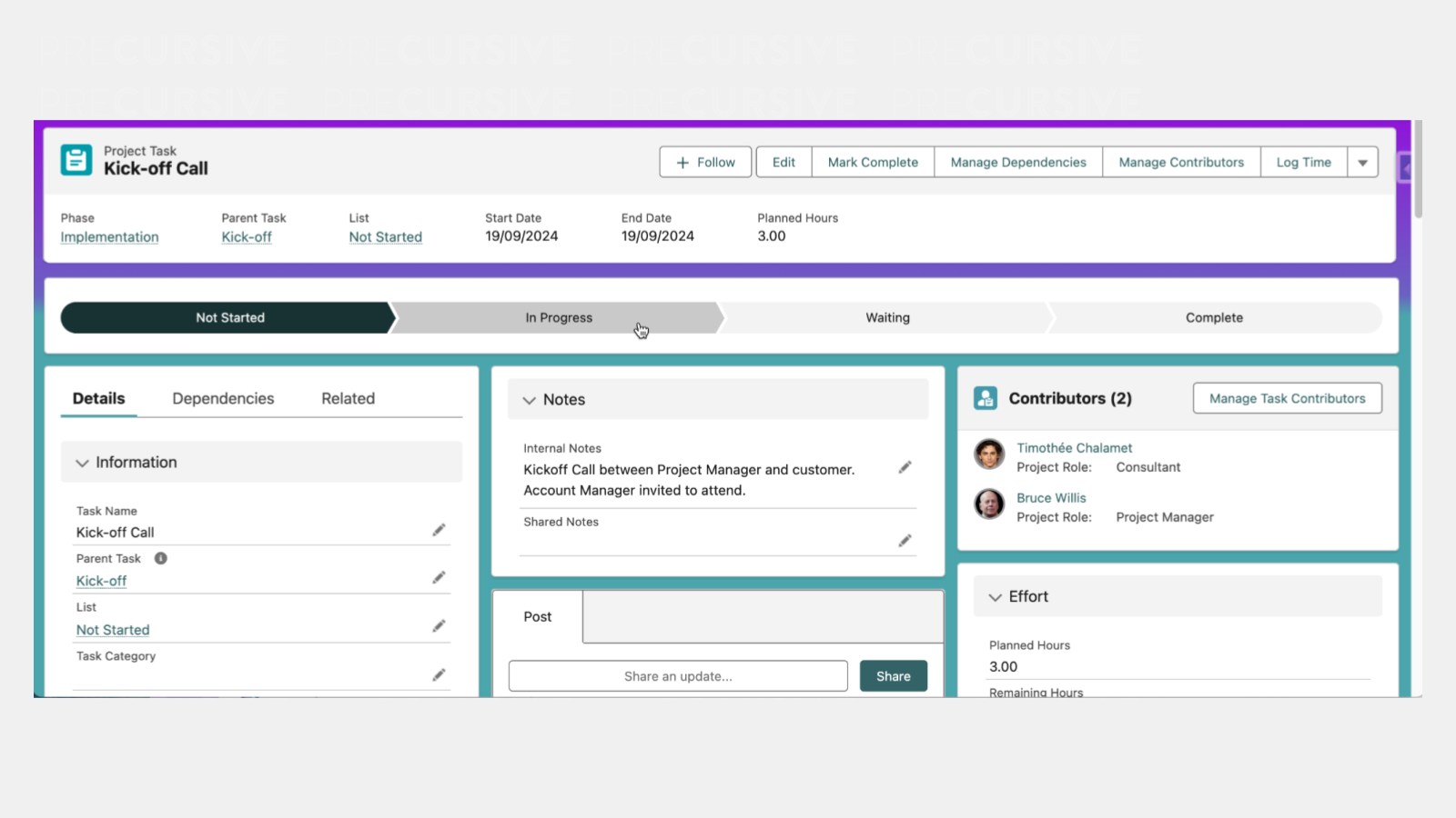 Task List Path Component